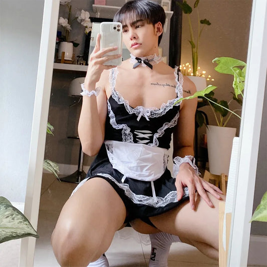 Men Lolita maid:  Mens Sexy Sissy Lingerie